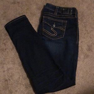Silver dark wash jeans
